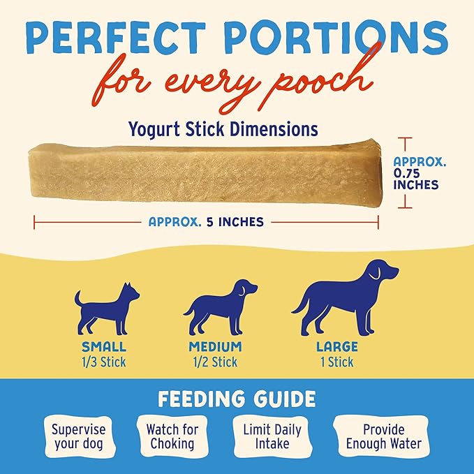 Himalayan Dog Chew Yogurt Sticks, Bacon Flavor, Dog Treats with Prebiotics, Probiotics & Protein, Digestive Support, Lactose & Gluten Free, Natural Dog Treat for All Breeds, Made in America,
