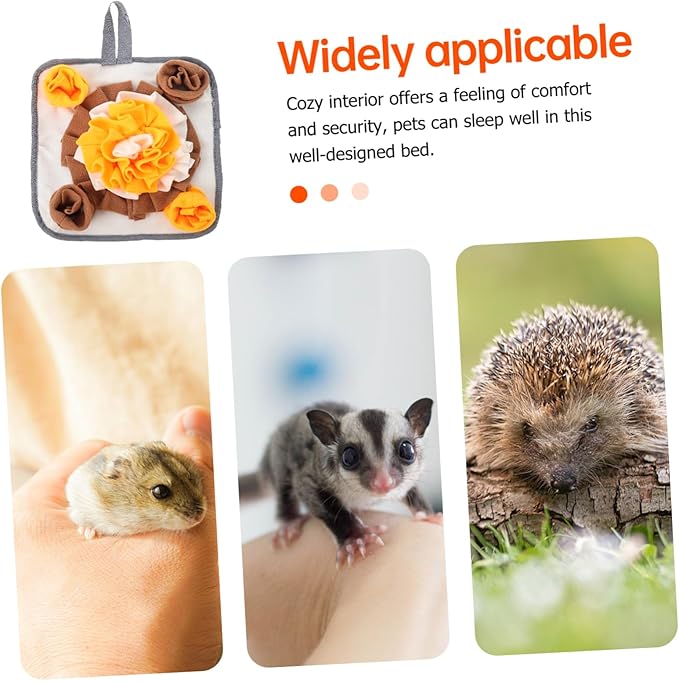 Little Pet Snuffle Mat for Small Animals Interactive Nose Work Feeding Pad for and Hamsters Fleece Material to Prevent Obesity and Encourage Healthy Activity