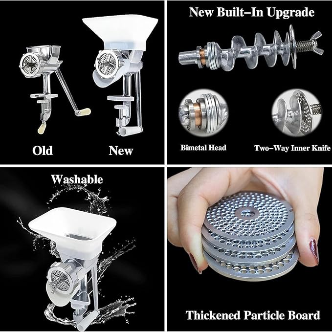 Manual Pet Food Pellet Machine, Pet Dog Cat Feed Maker with 1.5/2/2.3/2.5/3/3.5/4/5/6/7/8/9/10mm Molds Optional, for Animals Feed Processing