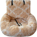 Car Seat- Pets Bed, Dog Car Bed with Straps Furry Seats with Thick Cushion for Travel, with Thick Cus for Removable and Easy to Clean