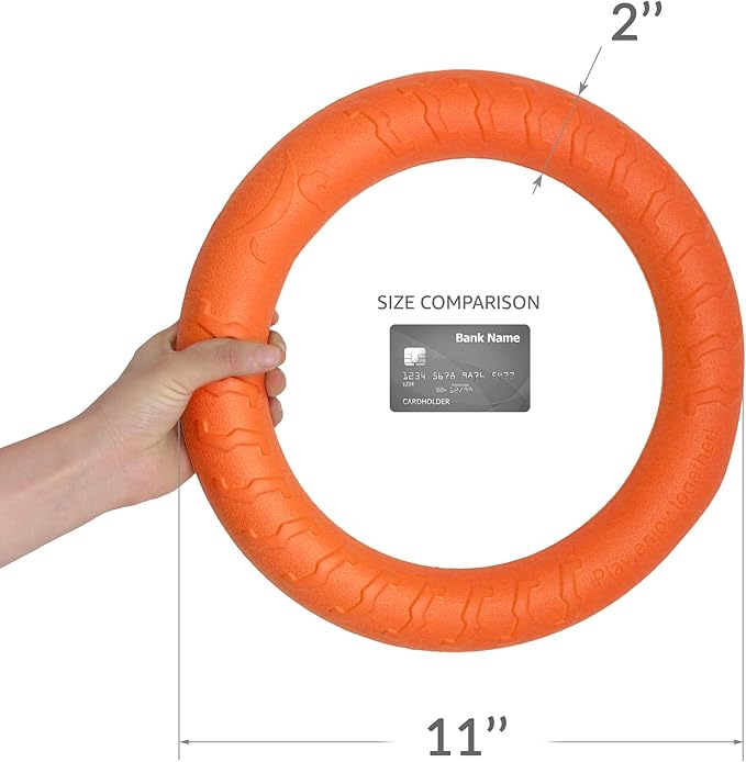 PetSpy Dog Ring Toy – Ring Puller for Outdoor Play, Floating Training & Fetch Toy for Throwing, Catching & Chewers – Durable EVA Flying Disc for Small, Medium & Large Dogs