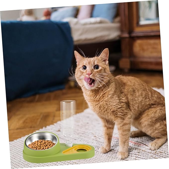 Automatic Pet Feeder Detachable Water Dispenser Non-Spill Cat Dog Bowl for Food and Water Ergonomic Design for Comfort for Home Use