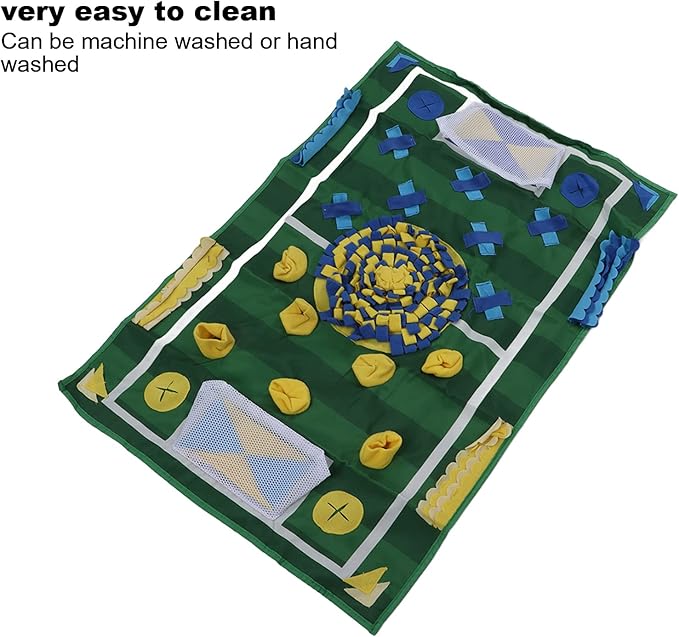 Dog Snuffle Mat, Interactive Sniffing Nose Work Toy for Pets, Grass Green Polyester Feeding and Brain Game Pad, 39.4 x 25.6 Inches