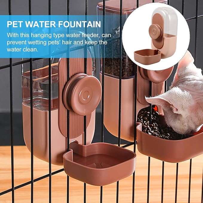 BESPORTBLE Dog Water Dispenser for Crate Automatic Cat Feeder Hanging Pet Water Fountain Easy Install Clean