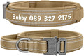 Personalized Large Dog Collar Military Tactical Dog Collar Custom Reflective Pet Collars for Medium Large Dogs German Shepard Yellow L