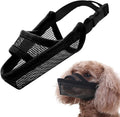 Crazy Felix Nylon Dog Muzzle for Small Medium Large Dogs Dachshund Beagle Poodle Labrador, Air Mesh Breathable and Drinkable Pet Mouth Guard for Anti-Biting Chewing Scavenging(XXXS, Black)