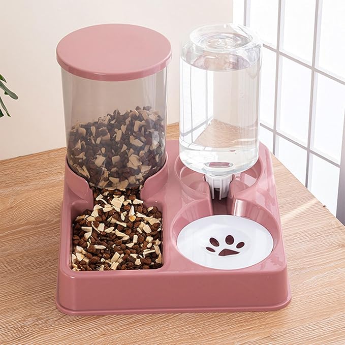 Pet Automatic Waterer Feeder Food Container Bowl Water Fountain 2 in 1 Pet Large Dog Feeder Automatic Dispenser for Dogs