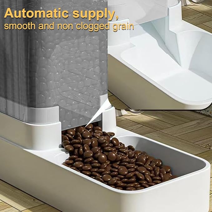 Automatic Cat Feeder - 3.8L Dog Food Dispenser | Automatic Feeders for Cats | Large Capacity Automatic Dog Feeder with Removable Barrel | Pet Feeder Cat Food Dispenser for Waterer Food