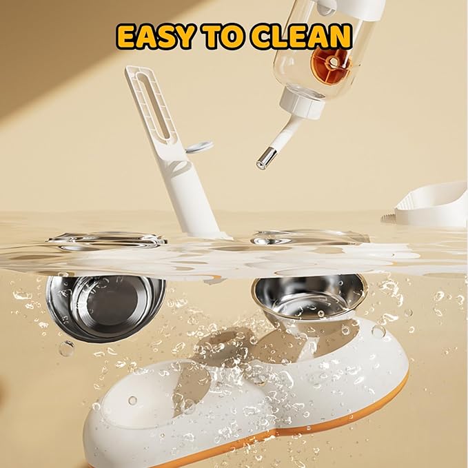 Luxury Pet Food Water Feeder Suspensible Crate Dripless Dog Kennel Bottle Dispenser Automatically Feeding Water 100% BPA-Free Stainless Steel Bowl