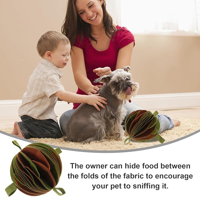 NOLITOY Food Hide Toy for Dogs Snuffle for Slow Feeding Interactive Treat Dispenser Encourages Natural Foraging Skills Fun Training Activity for Bored Dogs
