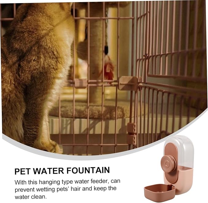 POPETPOP 5pcs Dog Water Dispenser Pet Water Bottle Hanging Design for Crate Easy to Install