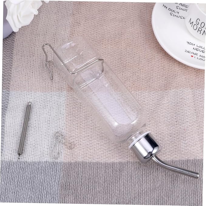 FRCOLOR 2pcs Automatic Feeder Water Dispenser Bottle for Cat Rabbit Bird Portable Pet Supplies