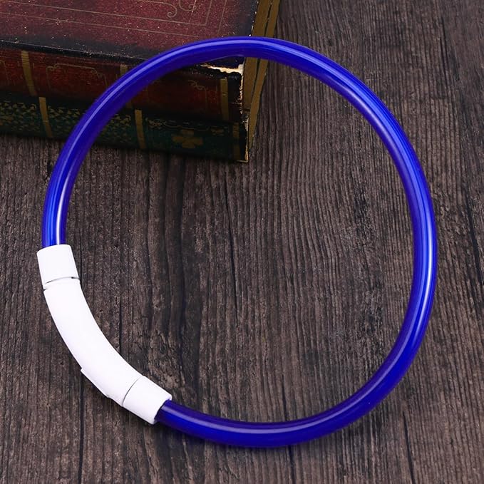 Led Glowing Dog Collar USB Rechargeable Pet for Night Safety Energy-Saving Design Flexible Outdoor Use
