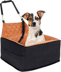 Memory Foam Dog Car Seat for Small/Medium Dogs,Travel Booster Seat for Dogs up to 35 lbs, Washable Removable Cover & Storage Pockets, Comfortable & Safe Car Seat for Pet Travel