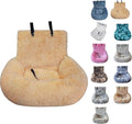 Car Dog Bed with Safety Straps, for Large&Small Dogs, Pets Bed for Travel with Thick Cushion Removable and Easy to Clean (A, l)