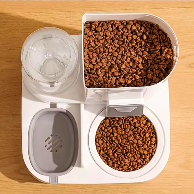 2 in 1 Automatic pet Feeder and Water Dispender for Cats and Dogs 3 Colors to Choise (Blue,Green,Gray)