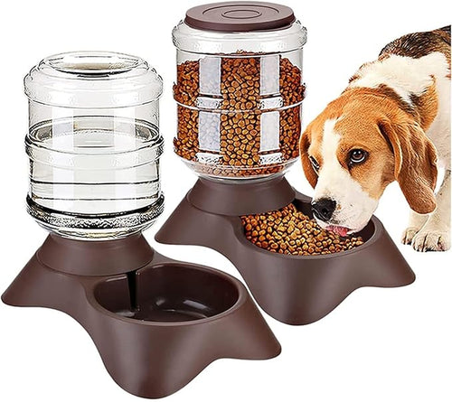 3.8L Automatic Pet Water Dispenser & Feeder for Cats and Dogs, Large Capacity, Non-Skid Base