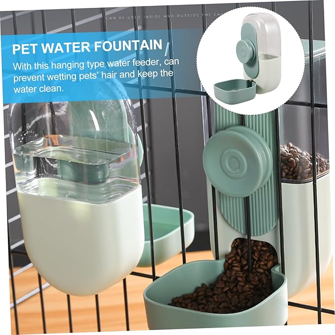 Automatic Pet Water Feeder Hanging Water Dispenser for Dogs Cats Convenient Cage Supply Prevents Spills Easy to Install Design for Comfortable Feeding