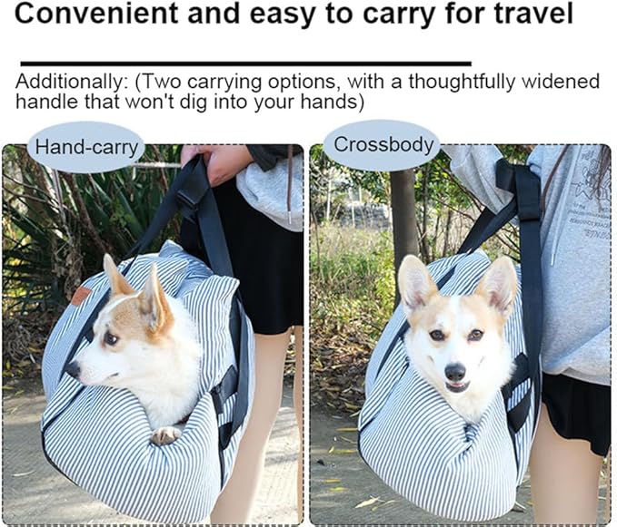 Pets Travel Carrier Bed,Puppy Car Bed with Safety Leash,Detachable Washable Dog Booster Car Seat Under 22 lbs,Easy Installation,B