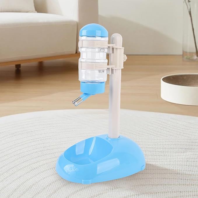 ASHATA Pet Standing Water Dispenser Feeder, 5L Pet Waterer, Automatic Cat Feeder and Water Dispenser (Blue)