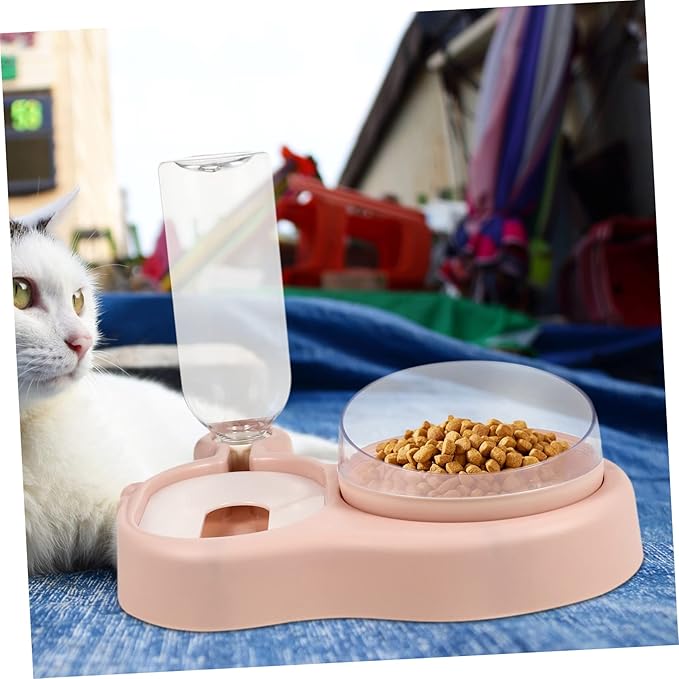1pc Automatic Pet Water Feeder Dual Bowls Non- Design for Cats and Dogs Easy to Pet Supply for Home Use