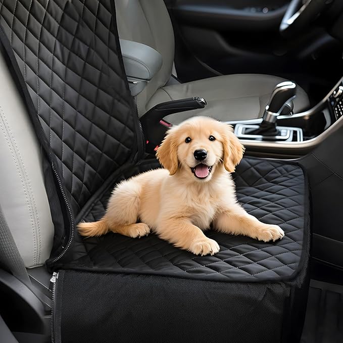 Pet Car Seat Extender - Waterproof Dog Backseat Cover Cushion Protector, Comfortable Travel Bed Barrier, Carrier Mat for SUV Vehicle | Large Dog Seats for Cat Puppy Safety Road Trips