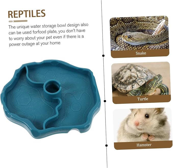 Happyyami Pet Fountain Automatic Reptisoil Automatic Feeder Automatic Water Dispenser Bearded Dragon Tank Accessories Leopard Gecko Supplies Automatic Water Feeder Drinking Fountain Tortoise