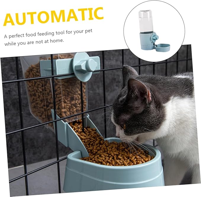 POPETPOP Indoor Cat Water Feeder Hanging Waterer Capacity for Dogs Cats and Automatic Pet Drinking Bowl Easy Installation Bottle Design for Continuous Supply