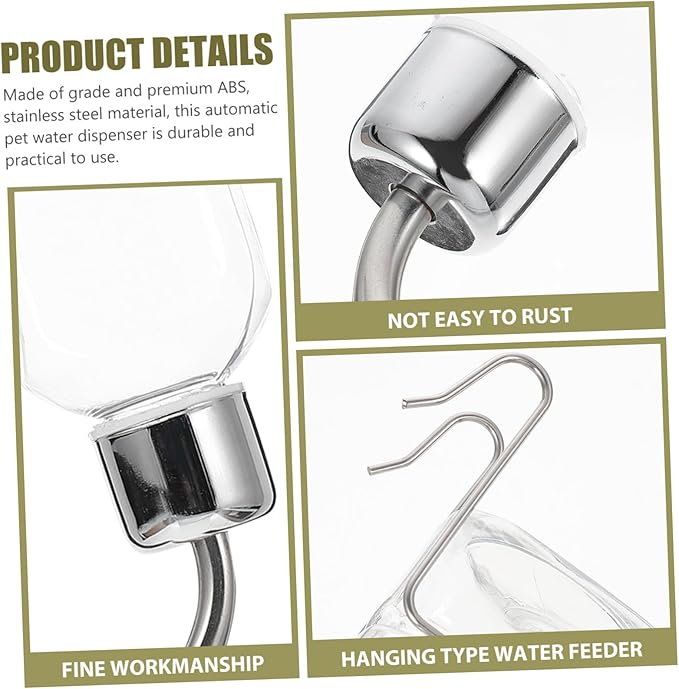 Pet Water Feeder Dispenser Dog Cat Rabbit Water Bottle Automatic Leakproof 21 * 7cm Small Size