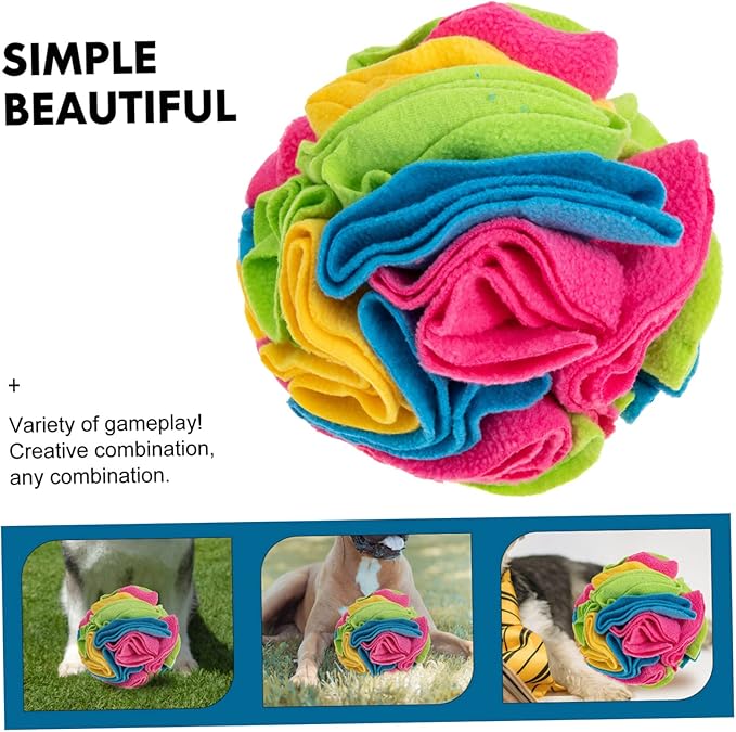BESPORTBLE Pet Dog Sniff Ball Toy Natural Snuffle Ball Dog Training and Chewing Toy