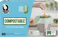 Hippo Sak Compostable Small Food Scrap Bags, 80 Count