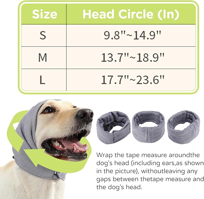 Dog Reducing Noise Hoodies - Ear Covers for Bath, Thunderstorms & Anxiety Relief - Warm, Windproof Ear Cover Hat
