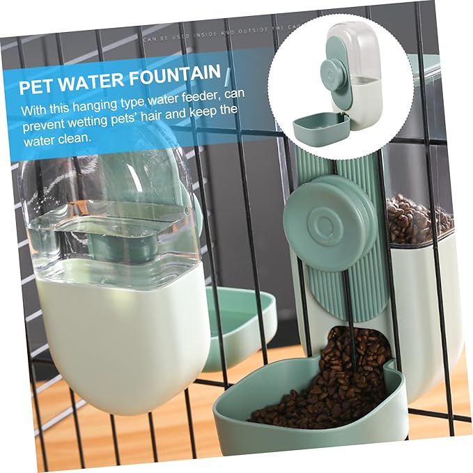 ibasenice Hanging Pet Water Dispenser for Dog Crate Automatic Water Feeder Leak Design Compact Easy Installation for Cats and Dogs