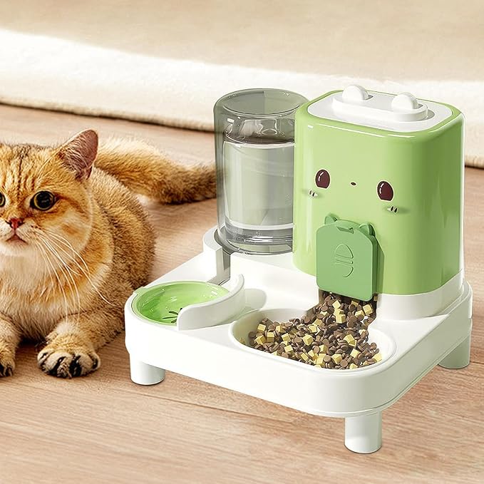 2 in 1 Dog Food Dispenser - Multifunctional Feeding Container with Water Bottle, Portable Food Storage | Detachable Waterer, Indoor and Outdoor Travel Accessory, Convenient Care Solution for D