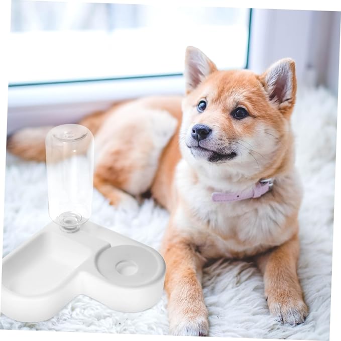 BESPORTBLE Automatic Water Feeder and Food Bowl Combo for Cats and Dogs Multi-Function Pet Supply Reusable Design Space-Saving Wall Corner Style Practical for Home and Pet Shops
