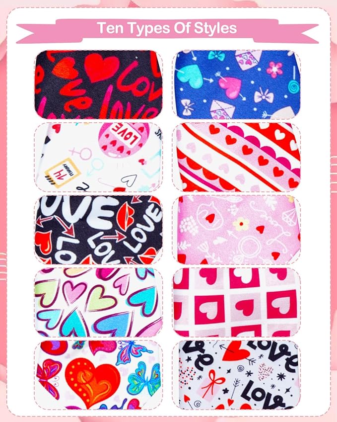 PET SHOW 10 Pack Valentines Dog Ties Neckties for Large Medium Dogs Adjustable Holiday Grooming Accessories Neck Ties Bowties Girl Boy Pets Festival Costumes Puppy Wedding Party Gift Favor(Medium)