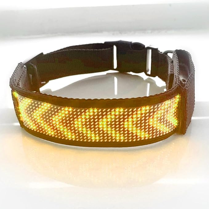 Glow Collar for Dogs, Led and Collared, Rechargeable Led Collar for Providing High Visibility During Nighttime Walks (Yellow)