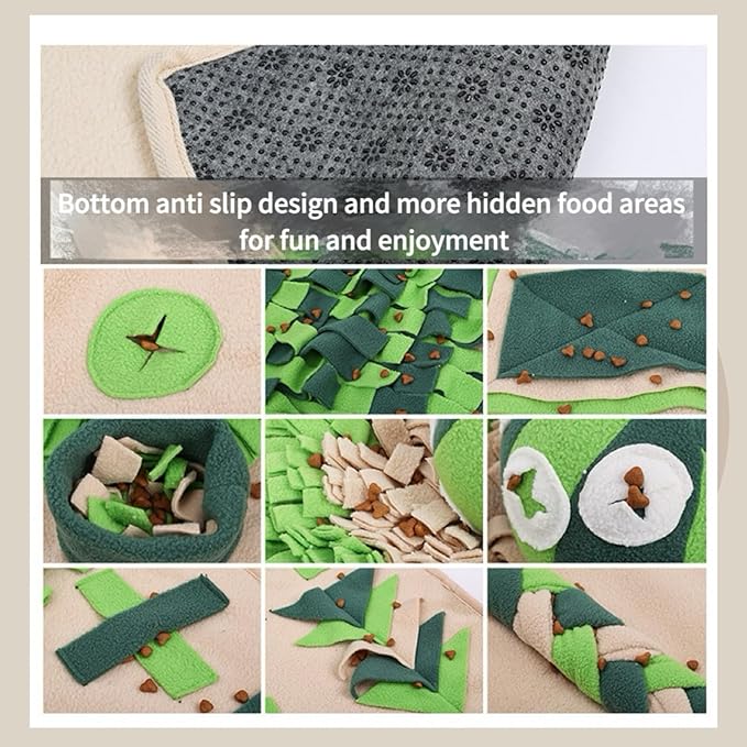 Snuffle Mat for Dogs, Dog Snuffle Mat, Dog Stimulation Toys, Large Snuffle Mats for All Breeds,43"x28.3",Sniff Mat for Cats, Feeding Mats,Digging Toys for Dogs, Puppy Foraging Mat (Green)