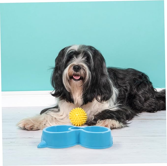 Totority Automatic Water Bottle Dog Bowl Pet Feeder for Dogs Dual Bowl Dispenser Abs Plastic Easy to Clean