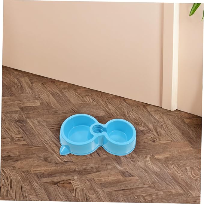 Kisangel Automatic PET Feeder with Water Dispenser Double Bowls for Dogs and Cats Food-Grade Plastic Slow Feeding Design for Small Pets