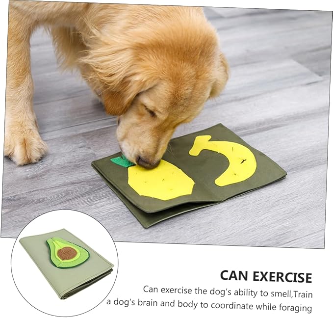 Snuffle Dog Toy for Interactive Nose Work Pet Food Dispensing Polar Fleece Material Engaging Training Mat for Dogs and Puppies Fun Playtime