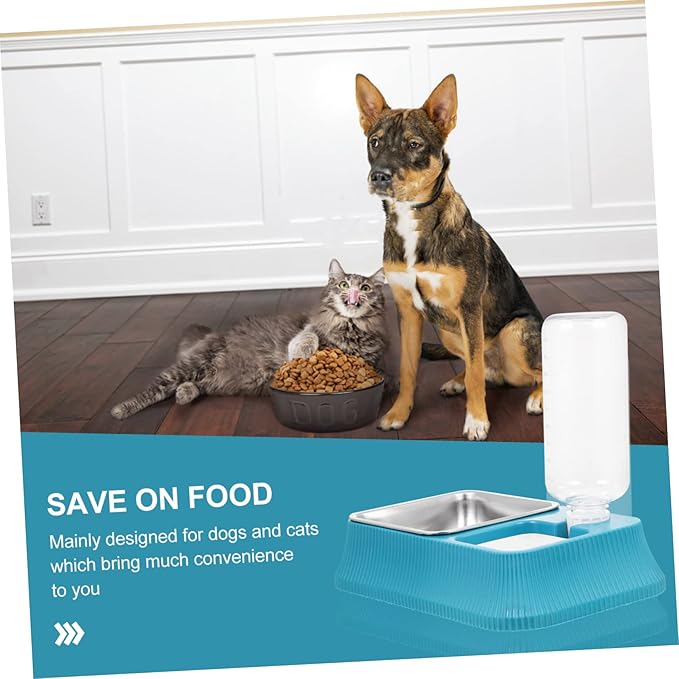 TOYANDONA Pet Feeder Detachable Dog Bowl with Non Slip Base Automatic Water Dispenser for Cats Dogs and Rabbits Easy to and Replace for Indoor Use