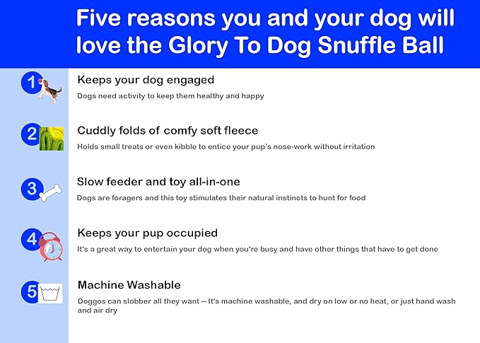 Glory To Dog Puppy and Small Breed Snuffle Interactive Foraging Dog Puzzle Ball Toy Lemon Lime Yellow and Green