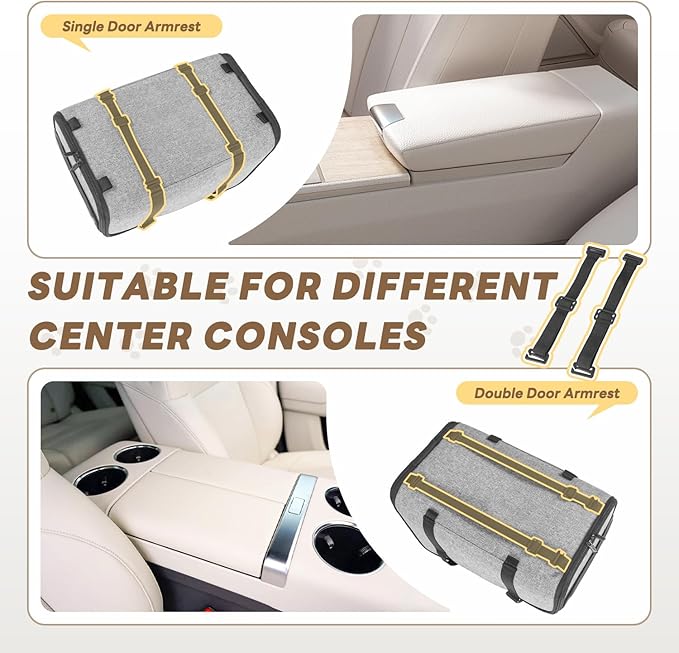 X-ZONE PET Dog Car Seat Pets Center Console Portable Booster Seats with Washable Cushion Safety Belt for Small Cats Suitable for Small Pets Up to 9 Lbs