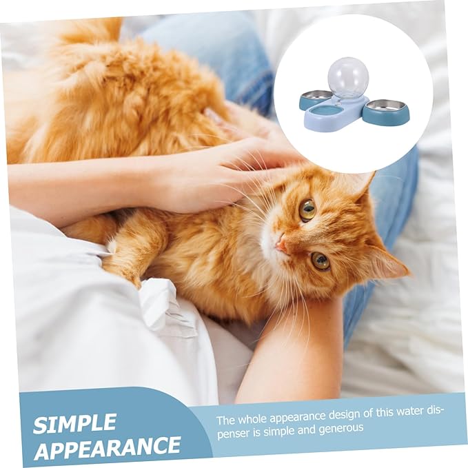Automatic Pet Water Dispenser Bowl Compact and Practical Water Feeder for Cats and Dogs Capacity for Home Use Blue Abs Design