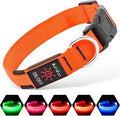 Illumifun Light Up Collar for Dogs, USB Rechargeable LED Dog Collar, Adjustable Safety Collar Light for Walking at Night (Orange, Large)