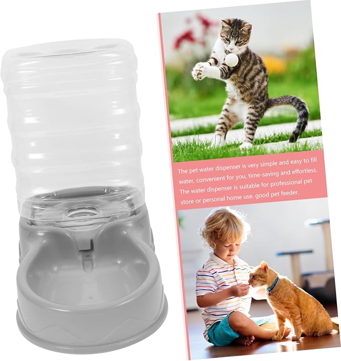 BESPORTBLE Automatic Pet Water Dispenser Gravity-Feed Water Feeder for Dogs and Cats Durable Lightweight Compact for Home Use Easy to Clean
