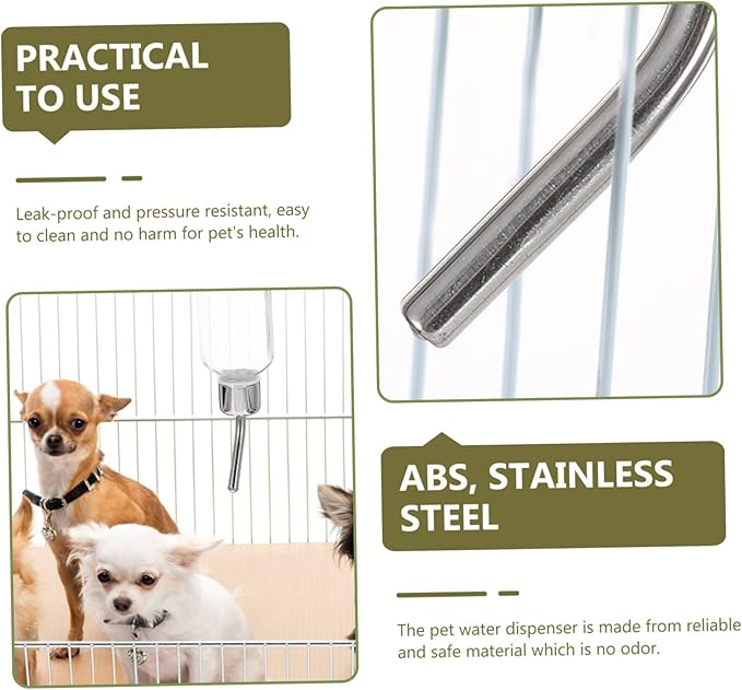 Kisangel Pet Water Dispenser Dog Hanging Water Bottle Animal Water Feeder Automatic Waterer Convenient