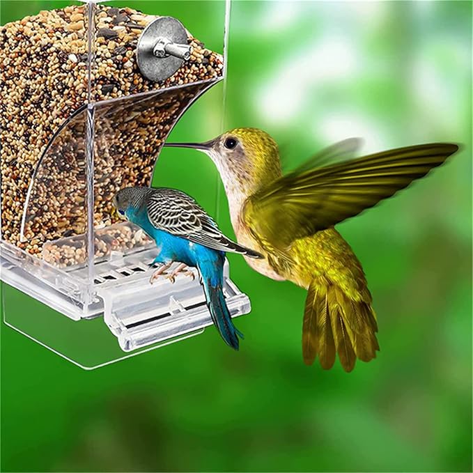 Automatic Pet Feeder, Automatic Dry Food Dispenser Bird Feeder, for Pet Feeder, Cats, Large Dogs(White)