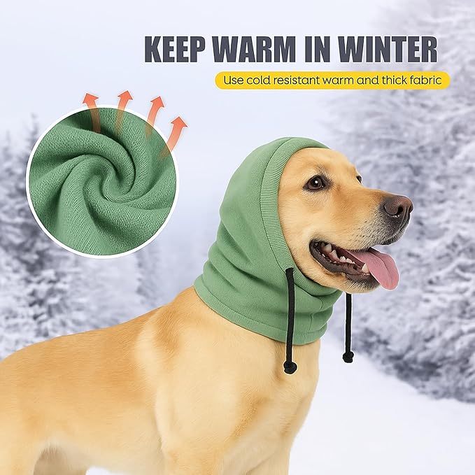 Dog Hat | Bandana for Warmth, Perfect for Fireworks, Thunderstorms, and Grooming（Grey-S）